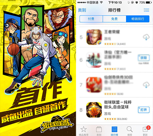 《街球联盟》iOS日流水破百万 畅销榜进入Top10[多图]