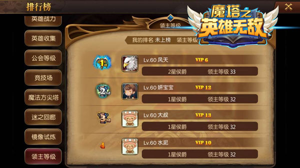 《魔塔之英雄无敌》新版本可查战斗力 新增八大排行榜[多图]