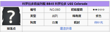 碧蓝航线科罗拉多建造时间 科罗拉多建造要多久[图]