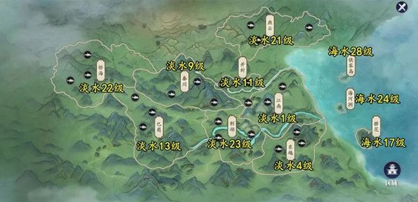 天涯明月刀手游钓鱼地点大全 最佳钓鱼点推荐[多图]