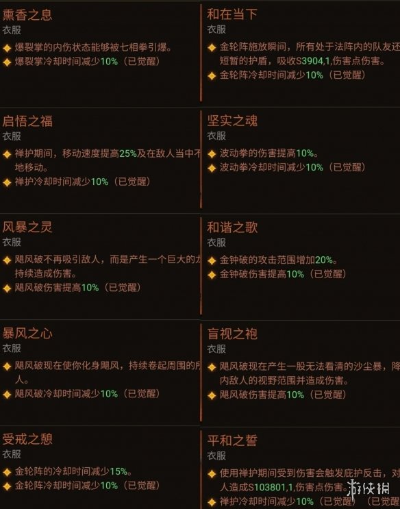 《暗黑破坏神不朽》武僧装备觉醒后怎么样 武僧装备觉醒数据一览