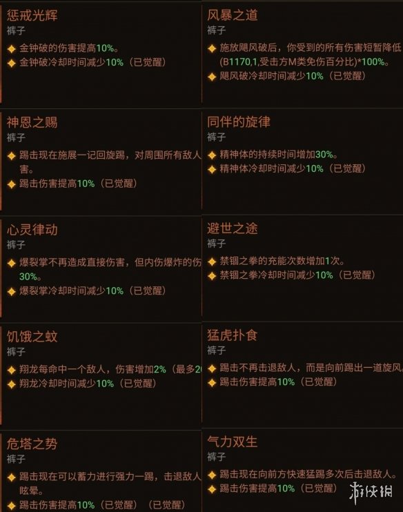 《暗黑破坏神不朽》武僧装备觉醒后怎么样 武僧装备觉醒数据一览
