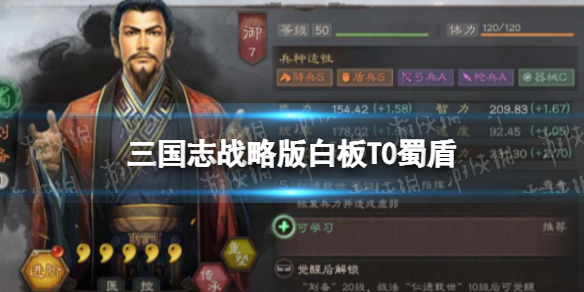《三国志战略版》白板T0蜀盾 姜维魏延刘备