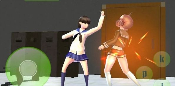 高中女生街的空手道模拟器游戏