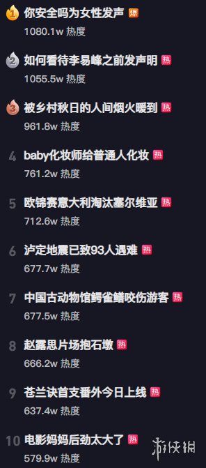 抖音热搜榜9月12日 抖音热搜排行榜今日榜9.12
