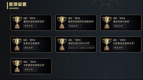 2016金鹰电竞体育盛典7大奖项投票正式启动[多图]