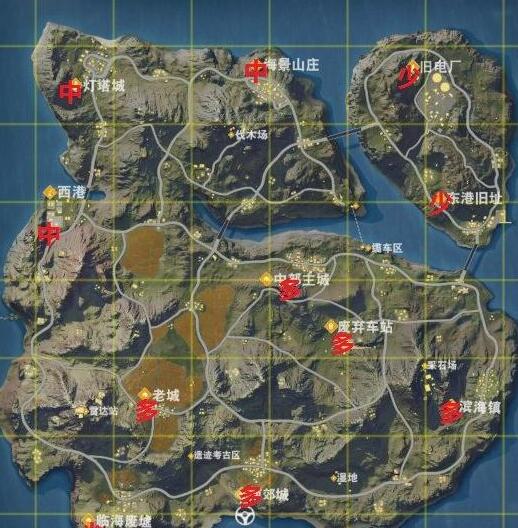 荒野行动降落在什么地方较好 跳伞落点位置分析[多图]