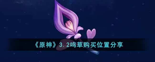 原神3.2鸣草购买位置在哪  3.2鸣草购买位置分享