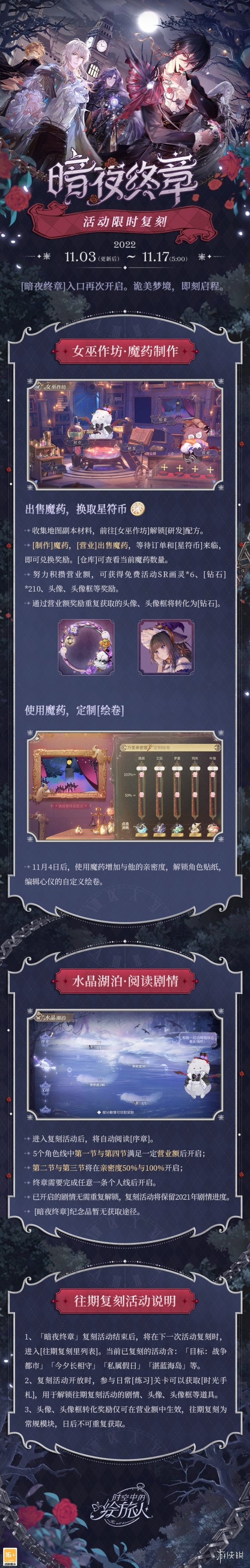 《时空中的绘旅人》11月3日更新公告 暗夜终章活动开启