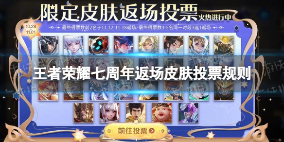 《王者荣耀》七周年返场皮肤投票规则 七周年返场皮肤怎么投票