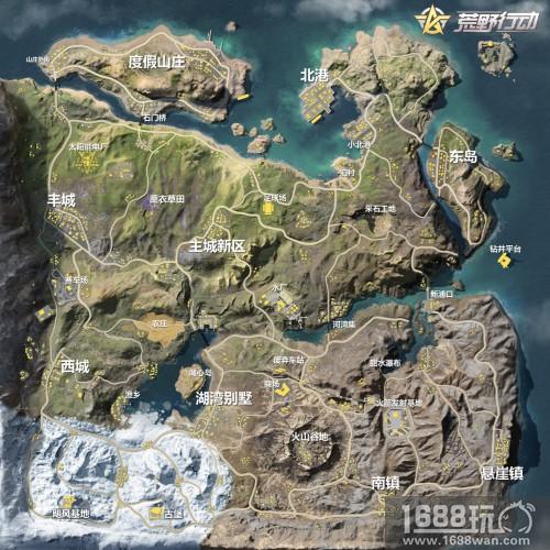 《荒野行动》新地图惊艳呈现 场景布局一览无余[多图]