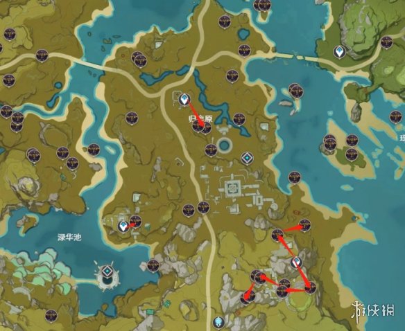 《原神》3.0牢固箭簇分布图 牢固箭簇收集路线图