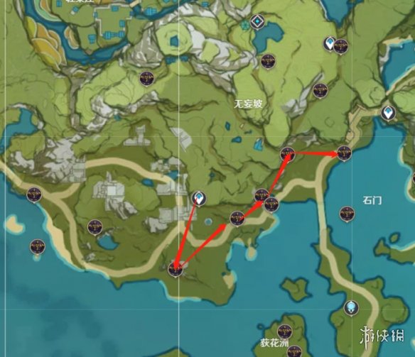 《原神》3.0牢固箭簇分布图 牢固箭簇收集路线图