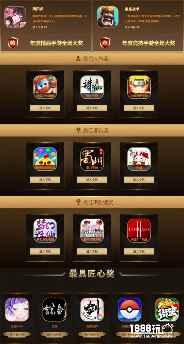 2016年度星游大赏暨第四届金口袋奖获奖名单公布[多图]图片2