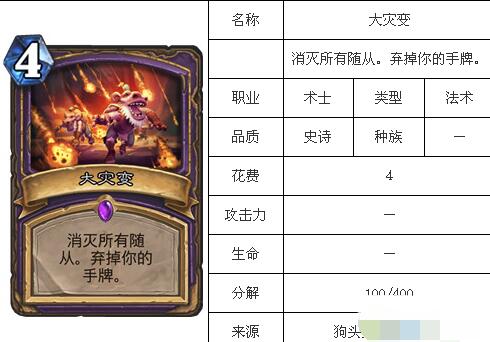炉石传说大灾变怎么用 大灾变使用攻略[图]