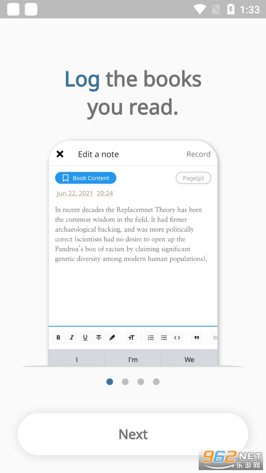 Bookmory app