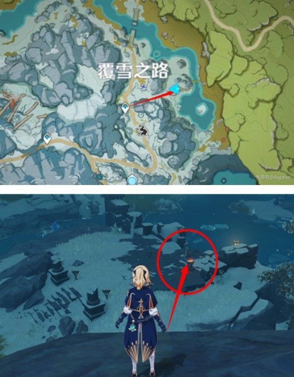 原神龙脊雪山石碑洞窟位置大全 龙脊雪山石碑洞窟进入方法一览[多图]图片2