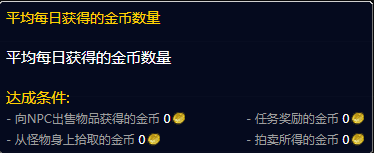 魔兽世界平均每日获得的金币数量成就攻略