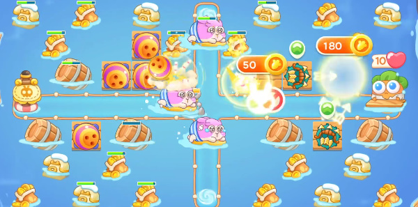 保卫萝卜4暖暖汤泉第10关攻略